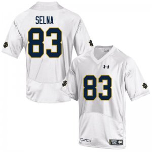 Notre Dame Fighting Irish Men's Charlie Selna #83 White Under Armour Authentic Stitched College NCAA Football Jersey RPH7299US